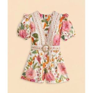FARM Rio
Women's Natural Off-white Macaw Bloom Organic Cotton Romper